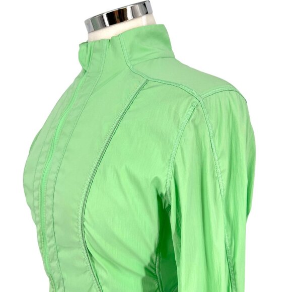 Lululemon Laser Speed Jacket Citra Lime Wind Water Resistant Size 6 - Picture 7 of 16